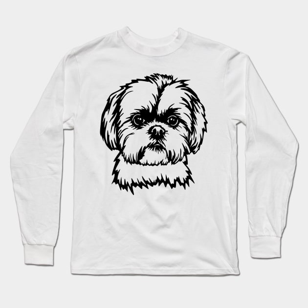 Shih Tzu Lover Shitzu Dog Long Sleeve T-Shirt by fromherotozero